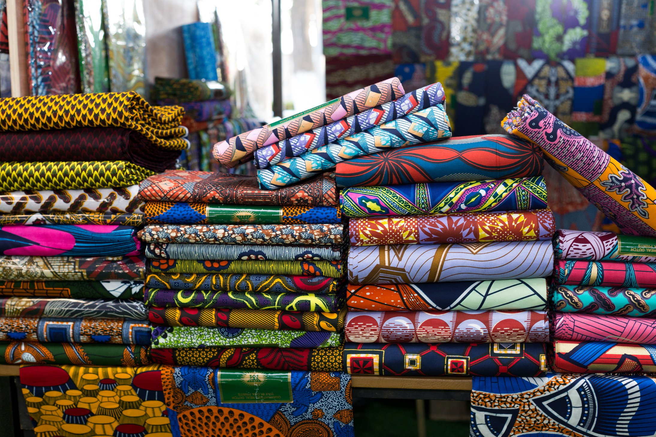 Red Blue and Yellow Textile